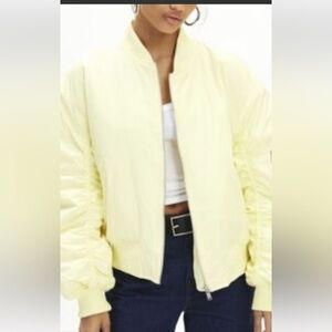 BDG Light Yellow Bomber Jacket